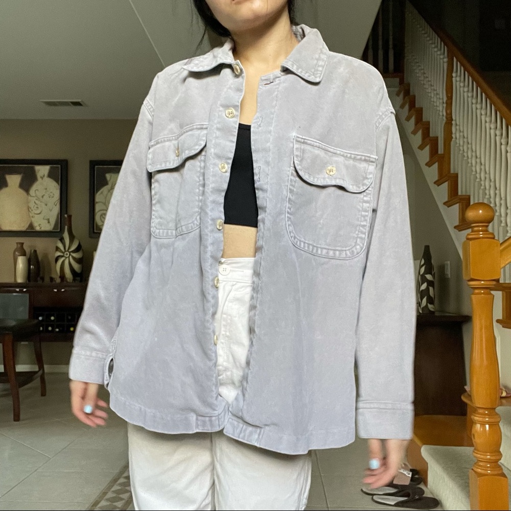 vintage grey shacket